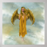 Gold Sky Angel Print