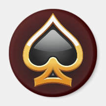 GOLD SPADE FRIDGE MAGNET