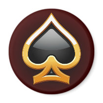 GOLD SPADE FRIDGE MAGNET