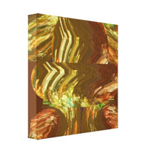 Gold sparkle Flames Gallery Wrap Canvas