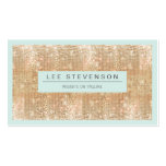 Gold Sparkle Sequins Light Blue Business Card