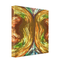 Gold sparkle Wave Pattern Gallery Wrap Canvas