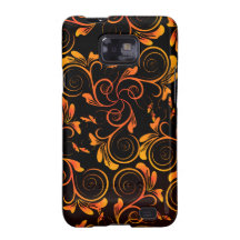 Gold Spiral Floral Samsung Galaxy SII Cases
