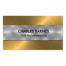Gold Stainless Steel Business Card