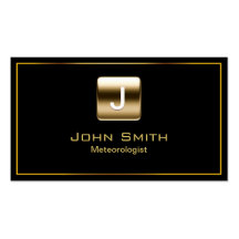 Gold Stamp Meteorological Business Card