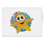 Gold Star Cartoon Greeting Card