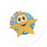 Gold Star Cartoon Sticker