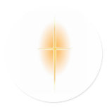 Gold Star Cross with Glow Stickers