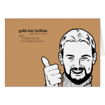 GOLD STAR LESBIAN GREETING CARD