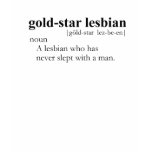 GOLD-STAR LESBIAN T-SHIRT / Gay Slang T-shirt