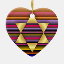 Gold Star of David Ornament