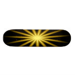 Gold star on black background skateboard