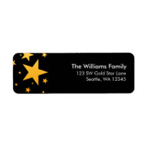 Gold Star Return Address Custom Return Address Label