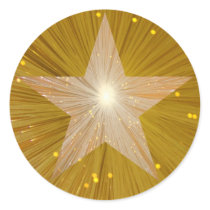 Gold Star round sticker