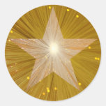 Gold Star round sticker