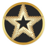 GOLD STAR ROUND STICKER
