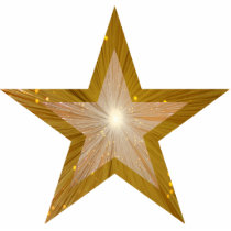 Gold Star 'two tone' Christmas ornament
