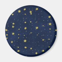Gold Stars on Dark Blue Field Gift Series Magnets