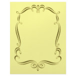 Gold Swirl Frame Design Scrapbook Paper letterhead