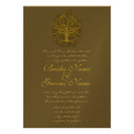 Gold Swirl Tree Roots of Love Wedding Invitation