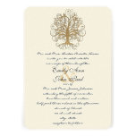 Gold Swirl Tree Wedding Invitation