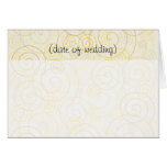 Gold Swirls Folded Guest Place Card