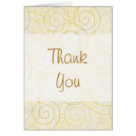 Gold Swirls Thank You Card