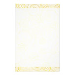 Gold Swirls Wedding Writing Paper Custom Stationery