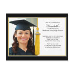 Gold Tassel Photo Graduation Party Invitation 2012 Post Card