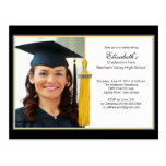 Gold Tassel Photo Graduation Party Invitation 2012 Post Card