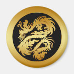GOLD TRIBAL DRAGON REFRIGERATOR MAGNETS