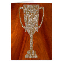 Gold TROPHY : Award Reward Celebration Greeting Cards