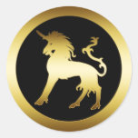 GOLD UNICORN STICKER