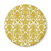 Gold Vintage Floral Damask Magnet