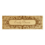 Gold Vintage Look Skinny Card Business Card Templates