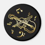 GOLD VIOLIN REFRIGERATOR MAGNETS