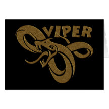 GOLD VIPER GREETING CARD