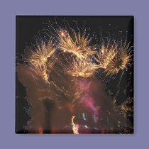 Gold w/Bluestreaks Fireworks magnets