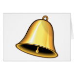 Gold Wedding Bell Greeting Cards