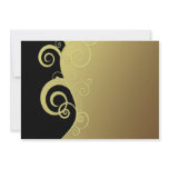 Gold Wedding invitation with flurish