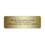 Gold Wedding Return Address Labels