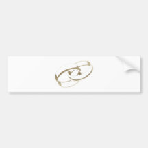 Gold Wedding Rings Art Gifts Bumper Stickers