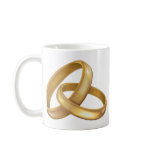 Gold Wedding Rings Intertwined Mugs
