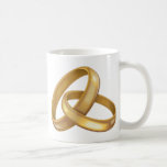Gold Wedding Rings Intertwined Mugs