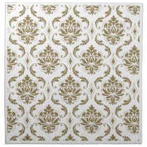 Gold White Damask Napkins napkins
