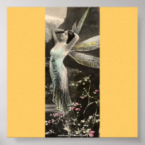 Gold Winged Fairy/Faerie Posters