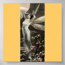 Gold Winged Fairy/Faerie Posters