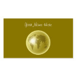 Gold World Globe, Your Name Here Business Card