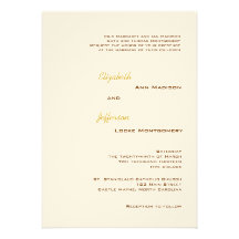 Gold Wreath Monogrammed Wedding Invitation