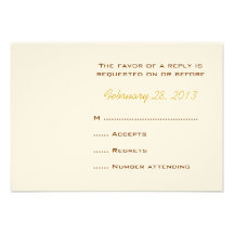 Gold Wreath Monogrammed Wedding Reply Cards Personalized Invite